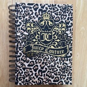 Juicy Couture Gold and Black Leopard Spiral Notebook